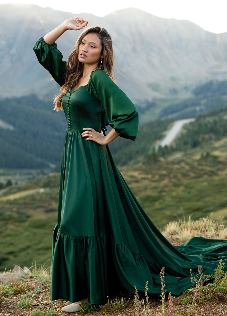 Lorna Impact Dress in Evergreen