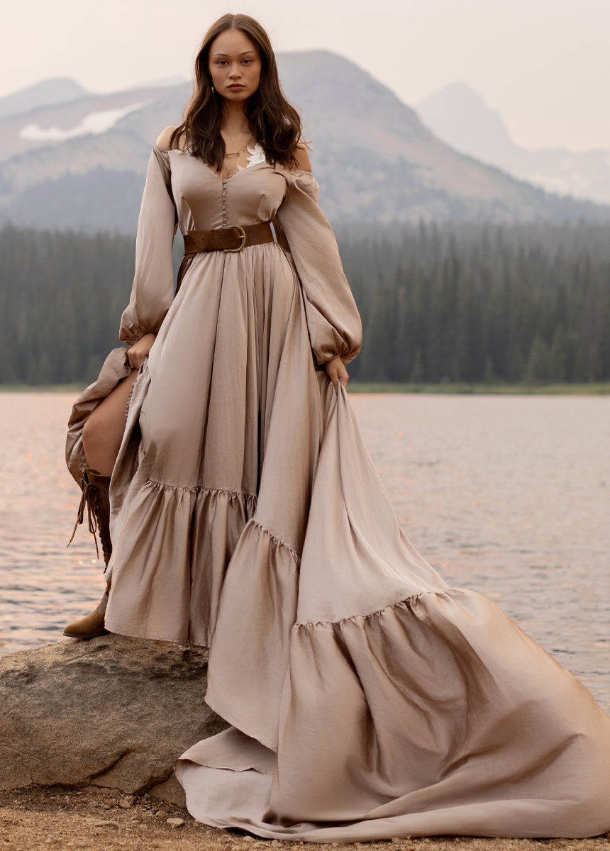 Lorna Impact Dress in Stone