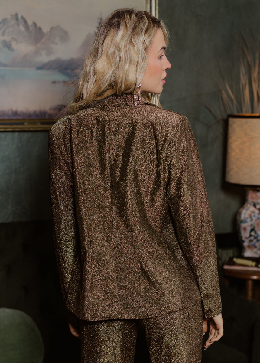 Louve Blazer in Black Gold