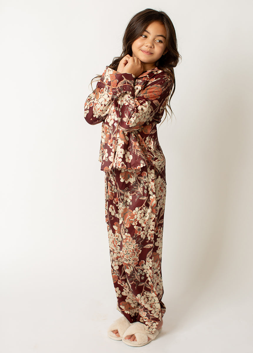 Lyanne PJ Set in Currant Floral