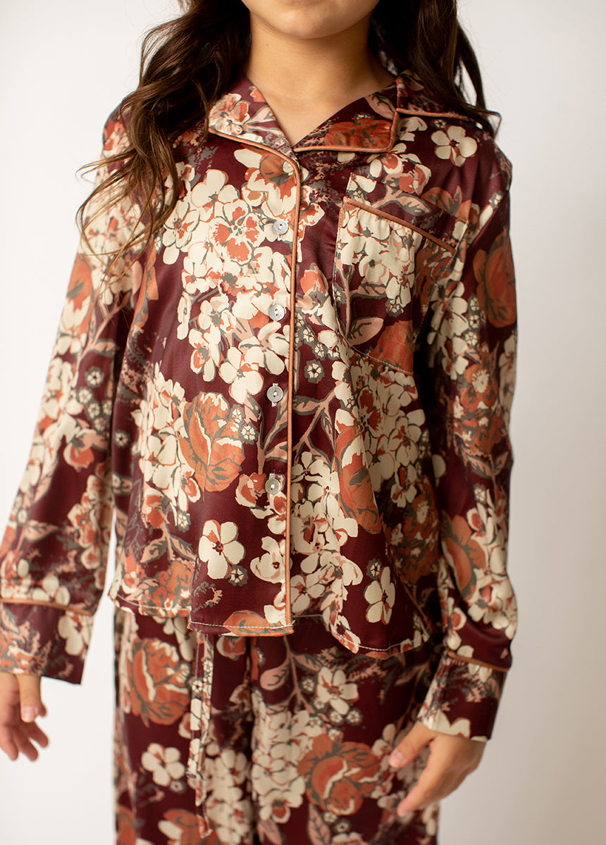 Lyanne PJ Set in Currant Floral