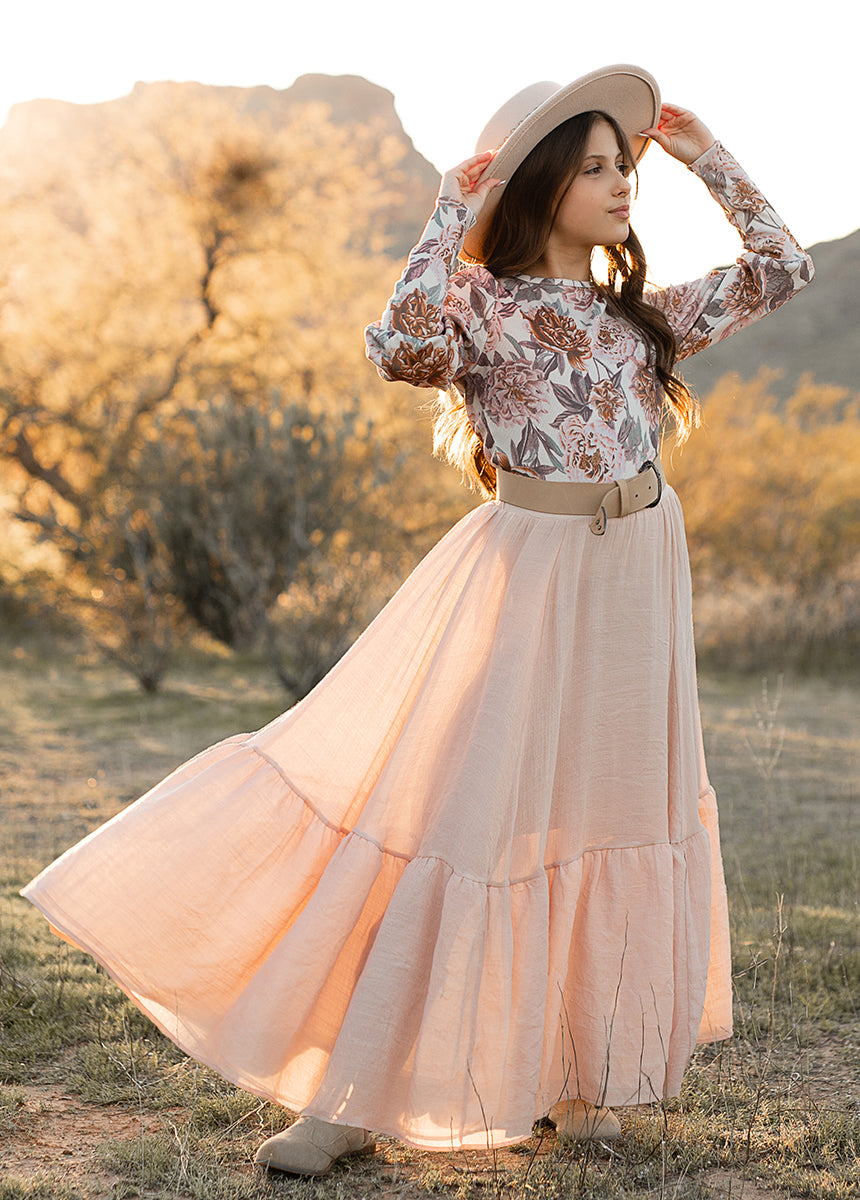 Lynne Top in Blush Floral