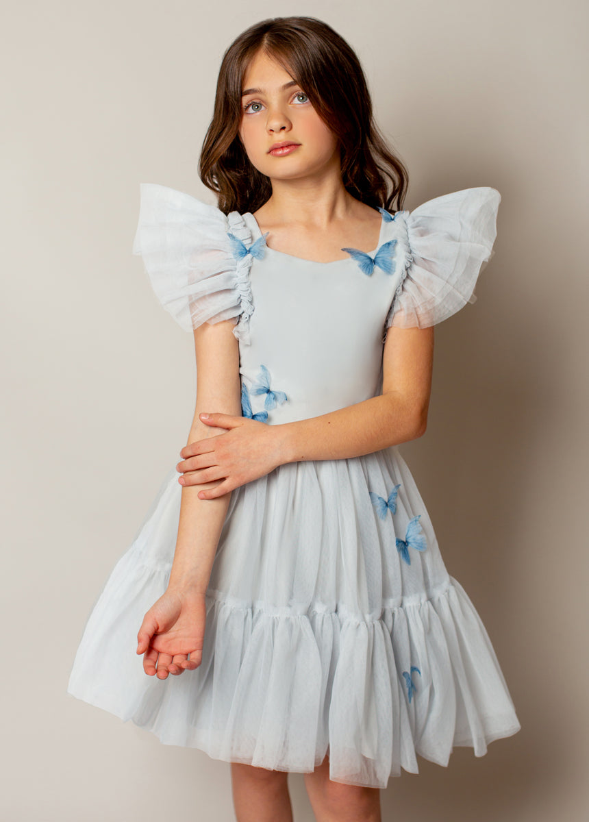 Lyrah Dress in Pale Blue - Joyfolie Lyrah Dress in Pale Blue - Joyfolie