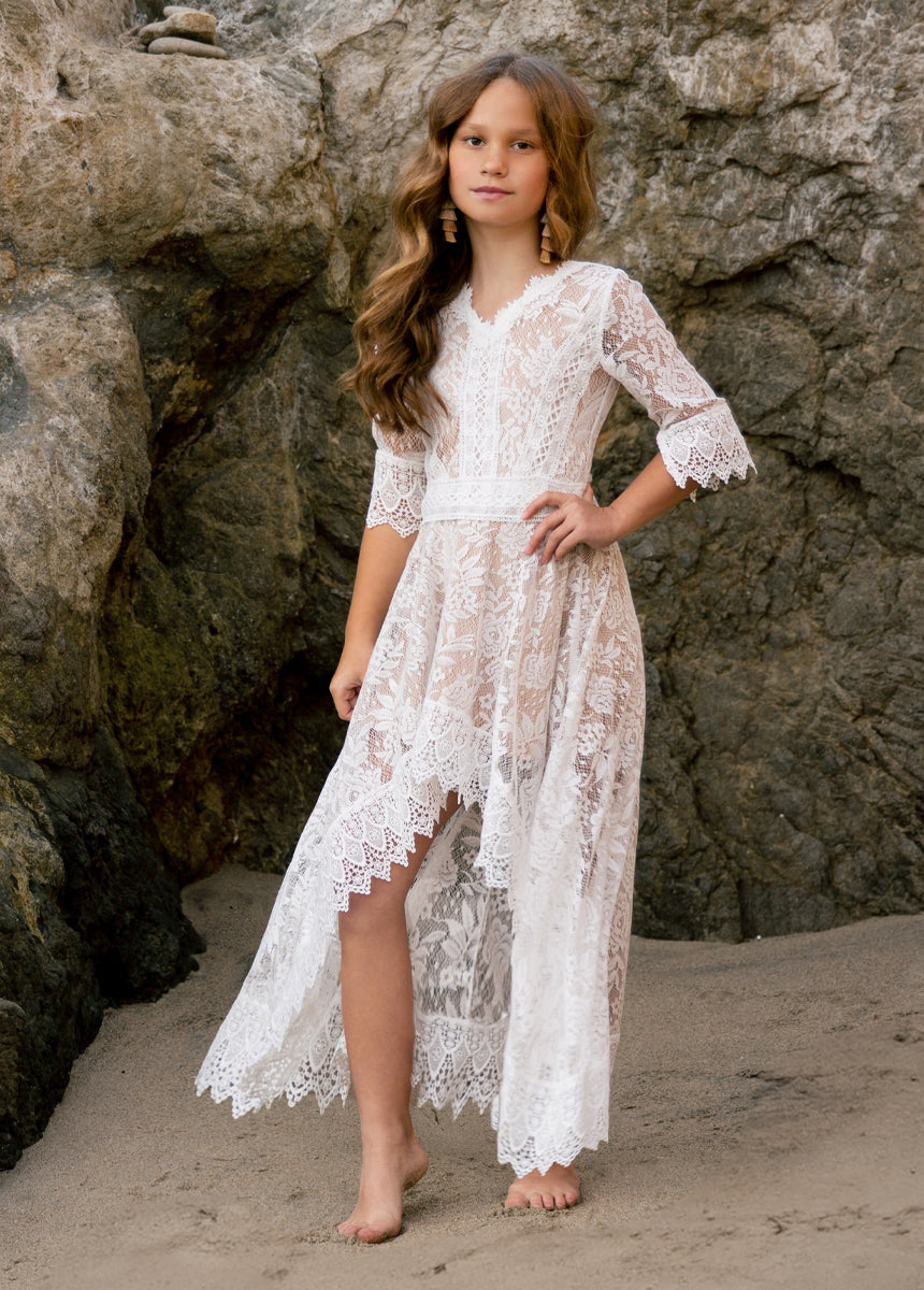 Maeby Dress in Ivory