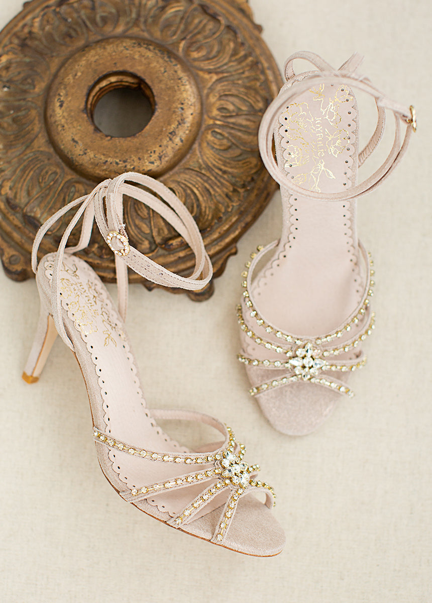 Mahina Leather Heel in Nude Blush