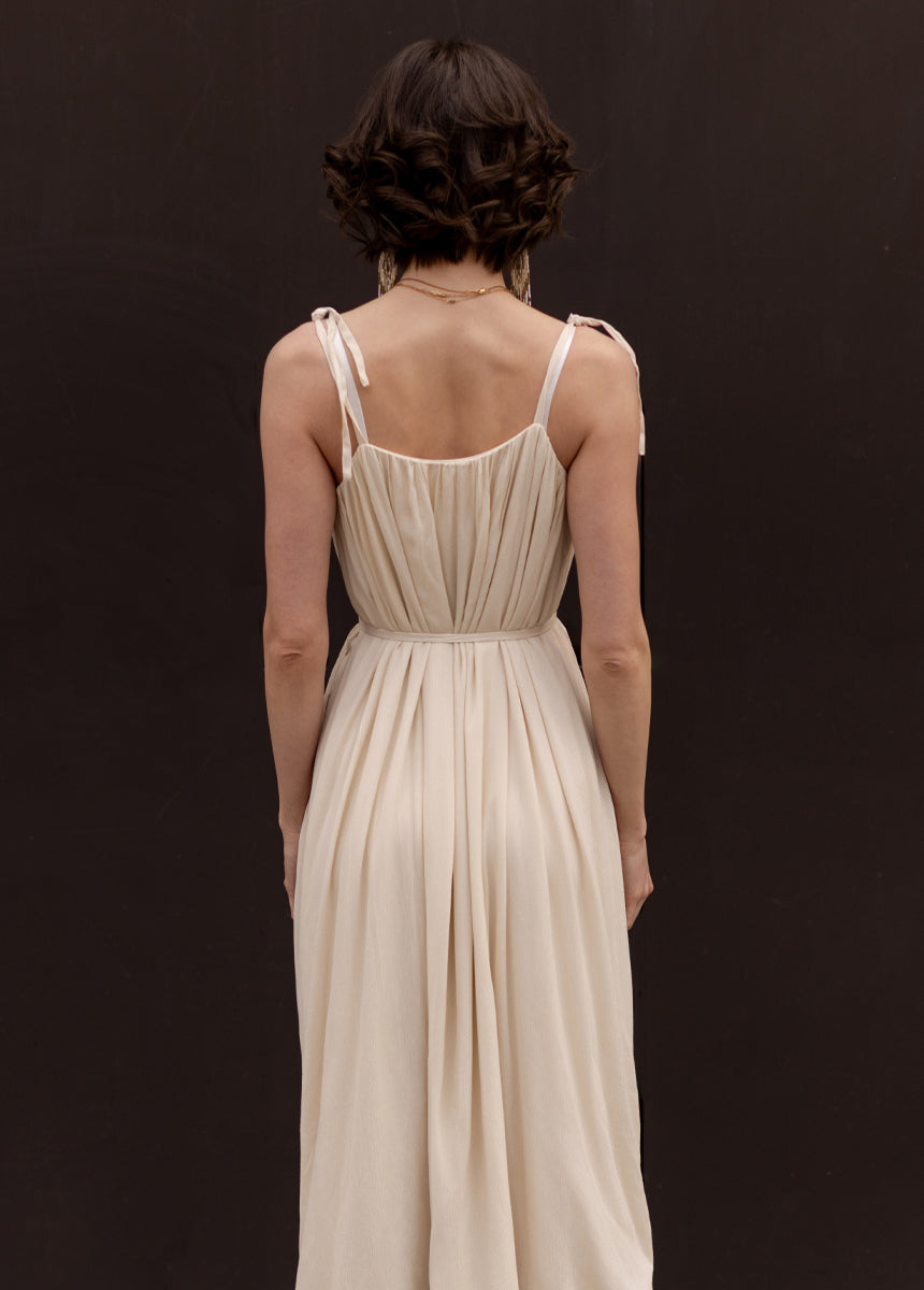 ecru silk dress Ecru Dress