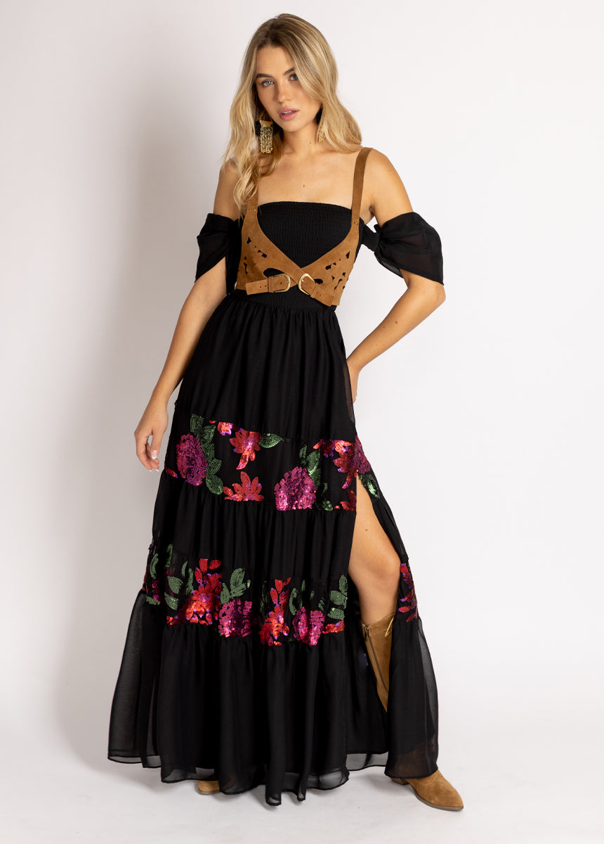 Joyfolie Women's Mariella Maxi Dress in Black, Extra Large Joyfolie Women's Mariella Maxi Dress in Black, Extra Large