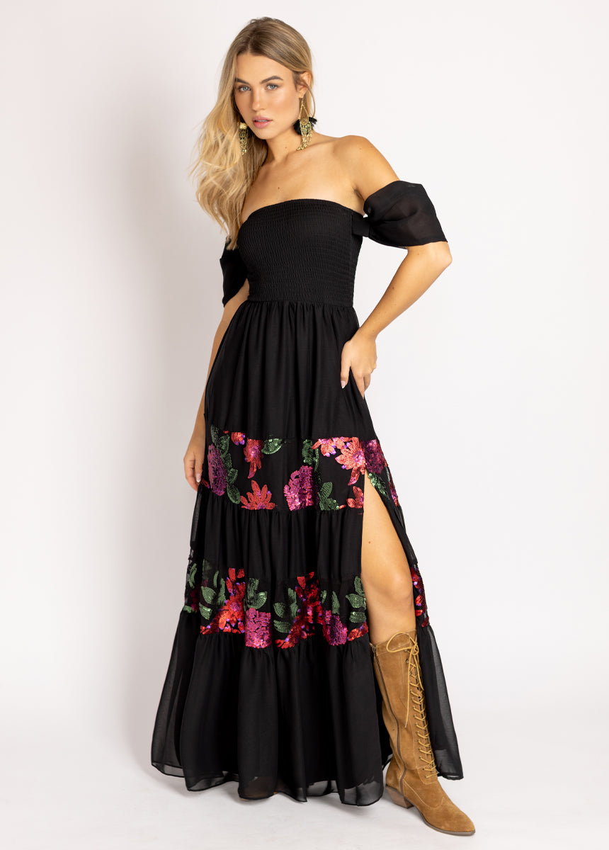 Joyfolie Women's Mariella Maxi Dress in Black, Extra Large Joyfolie Women's Mariella Maxi Dress in Black, Extra Large