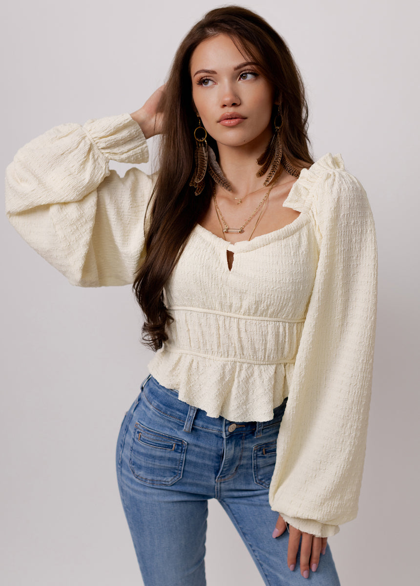Mariet Top in Cream