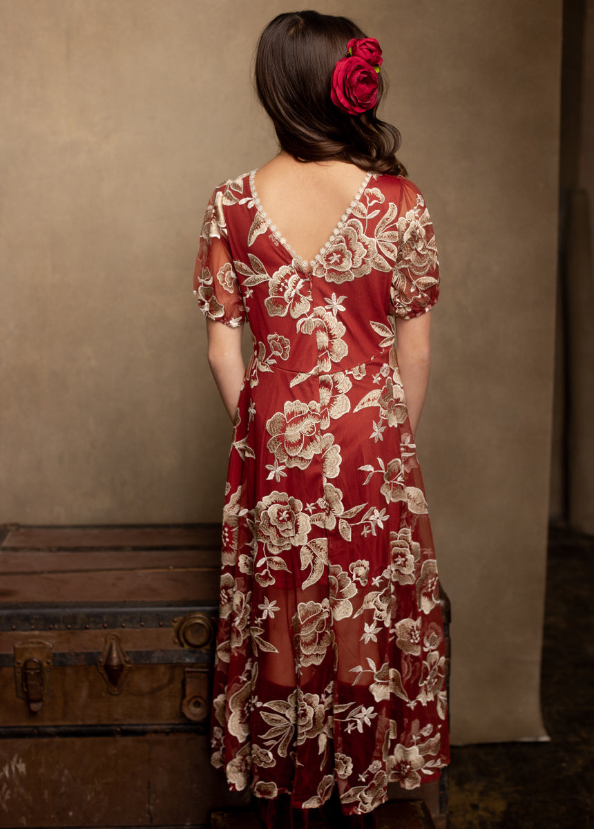 Verona Dress in Cinnamon