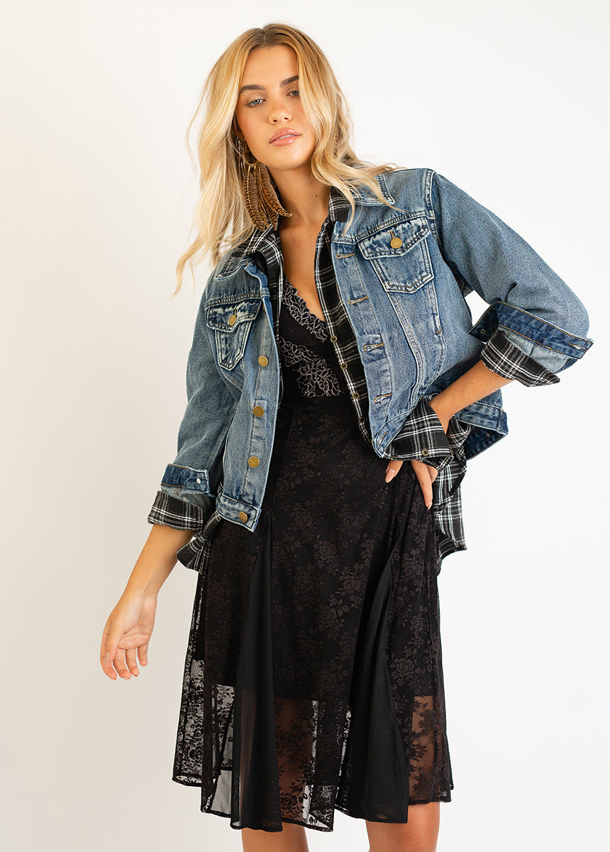 Serendipity Dress in Black Oat