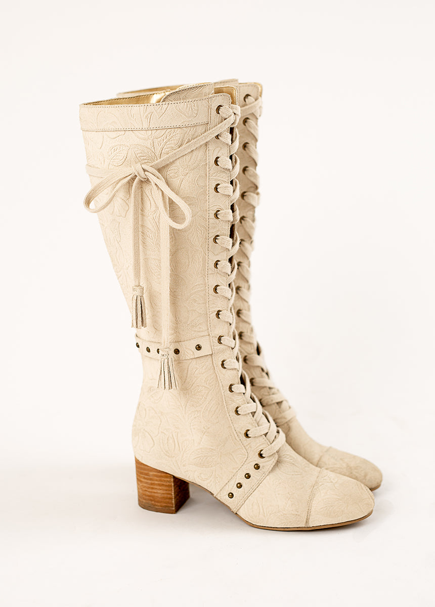 Marita Tall Boot in Bone Joyfolie1