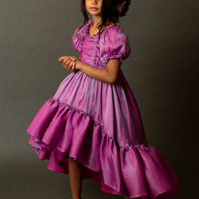 Mathilda Petticoat Dress in Fuchsia Iridescent