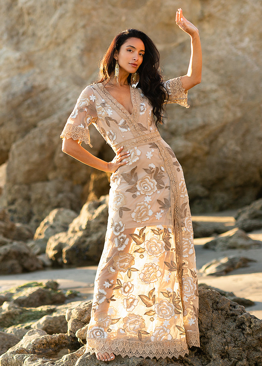 May Dress in Neutral Multi