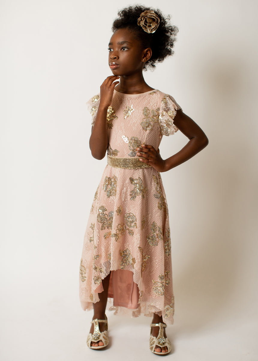 Melindiya Dress in Blush