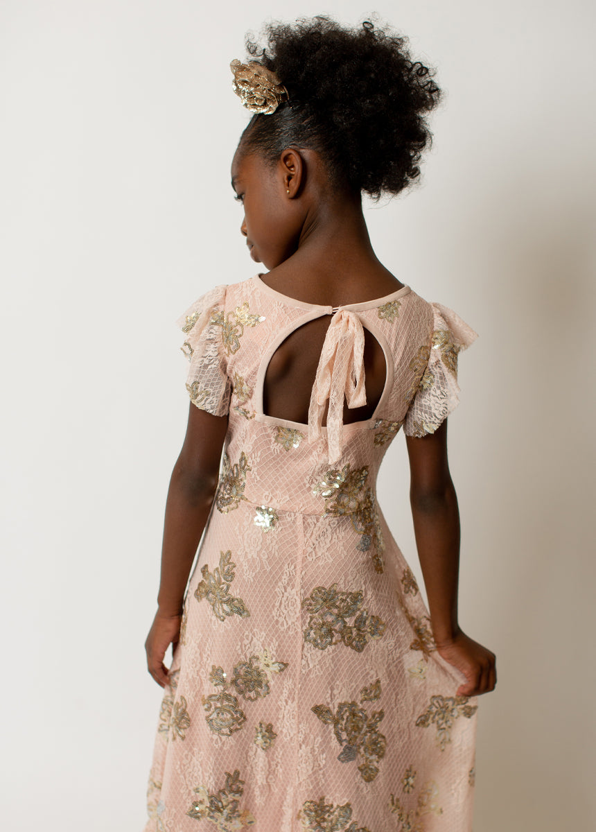 Melindiya Dress in Blush