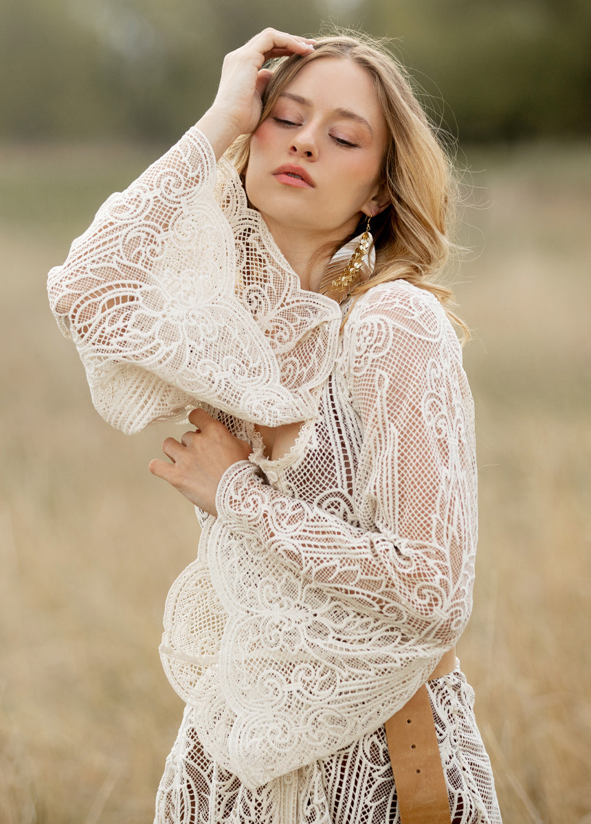 Mentari Dress in Cream