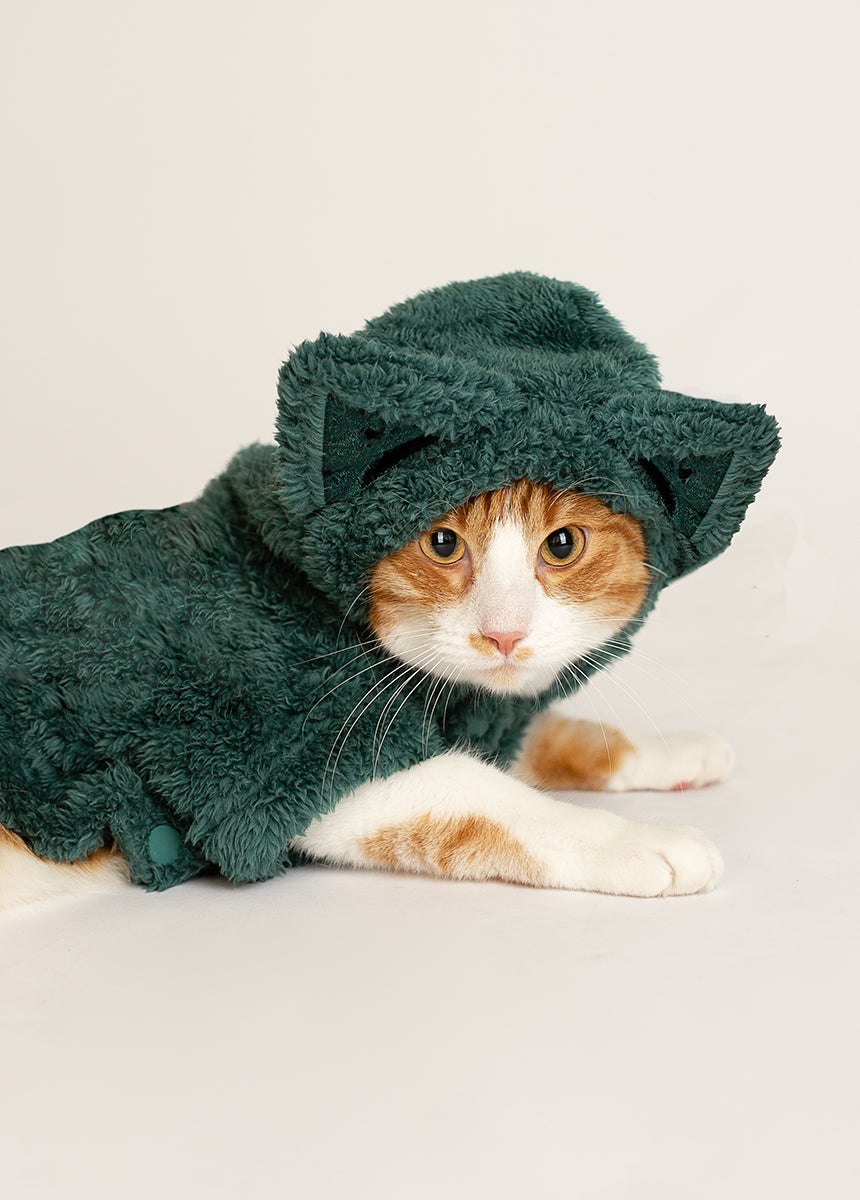Meowza Pet Hoodie in Deep Teal