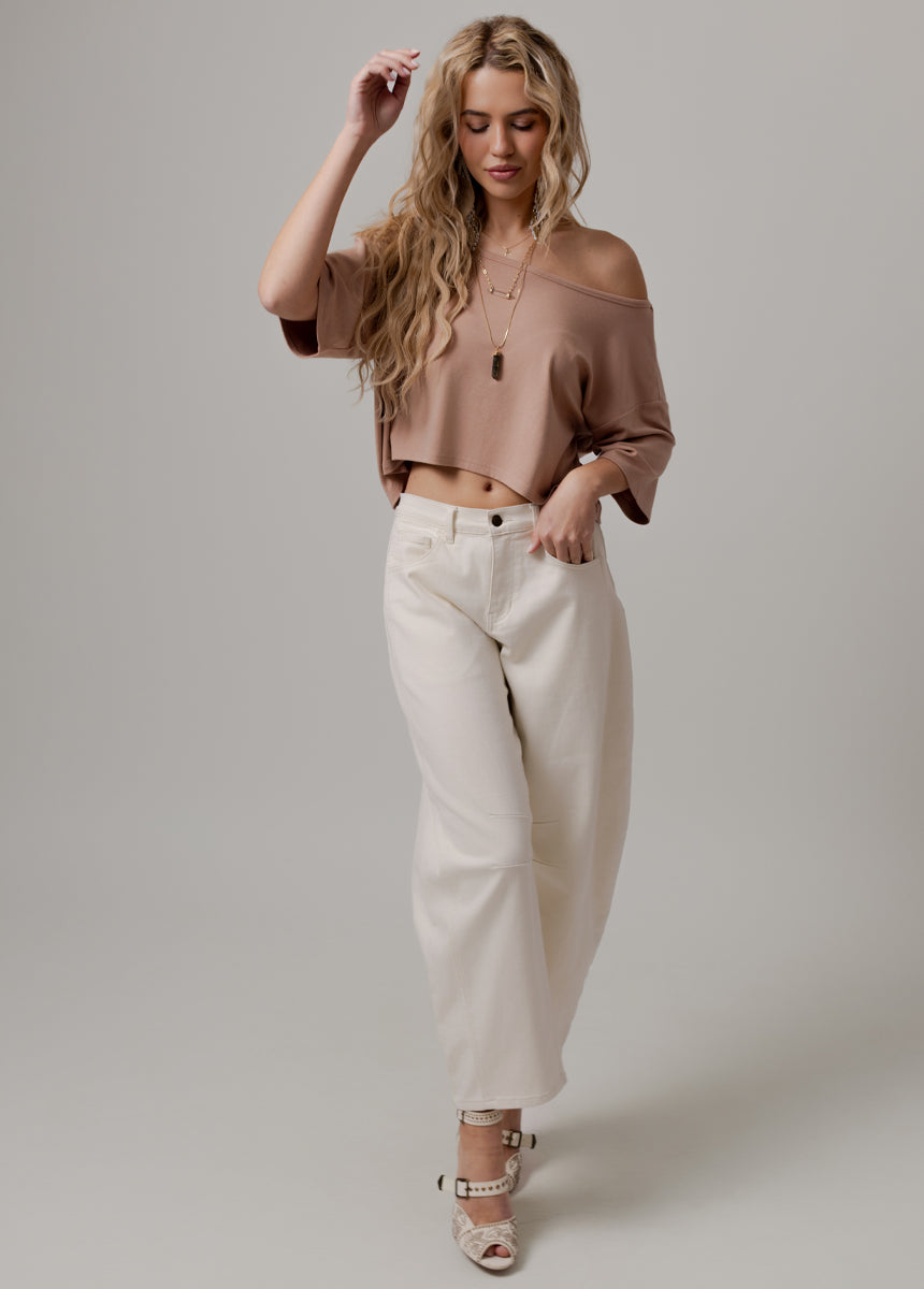 Merle Boxy Tee in Desert Shell