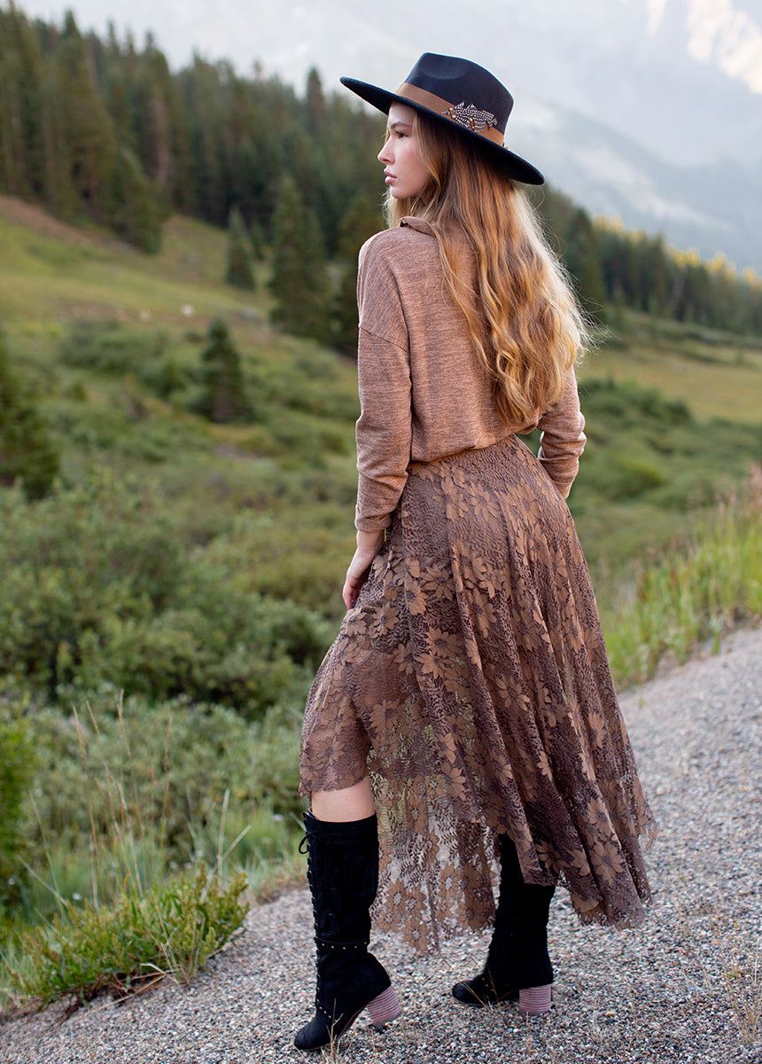 Laverne Top in Heather Bark