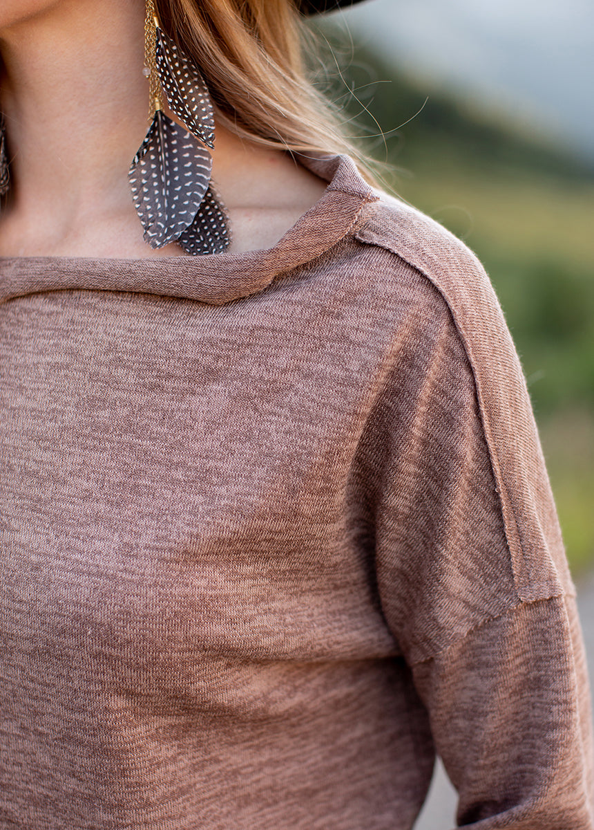 Laverne Top in Heather Bark