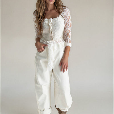 Miraya Barrel Jean in Ecru