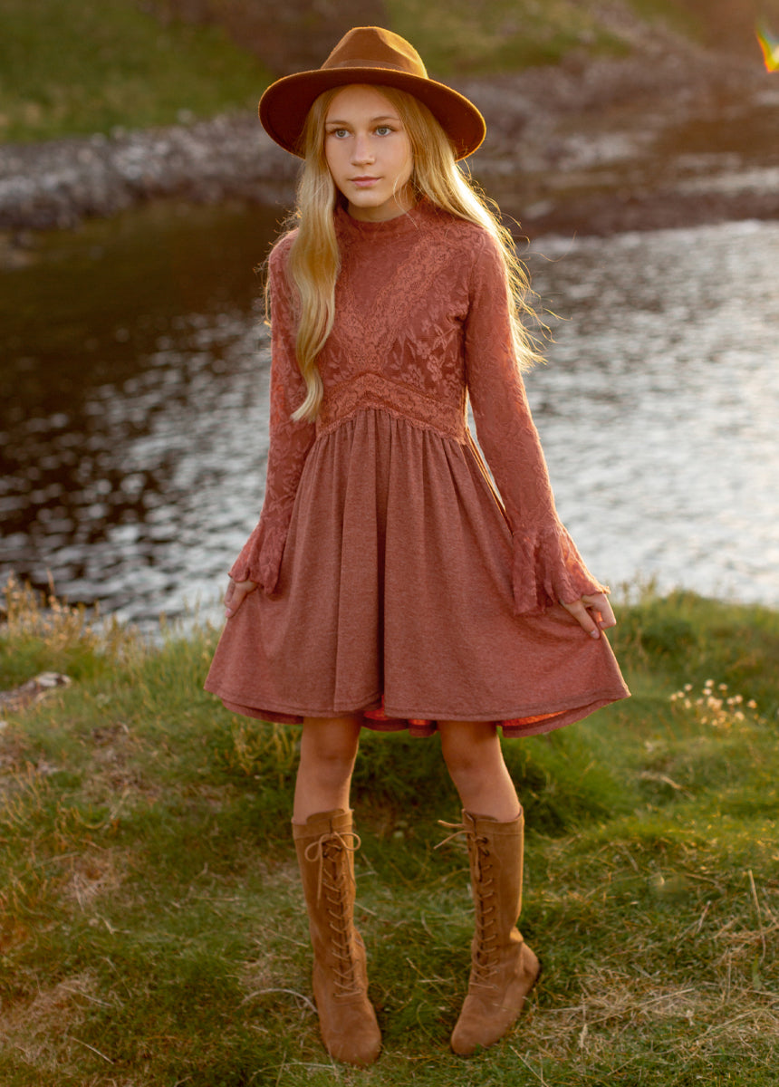 Kaleigh Dress in Terracotta