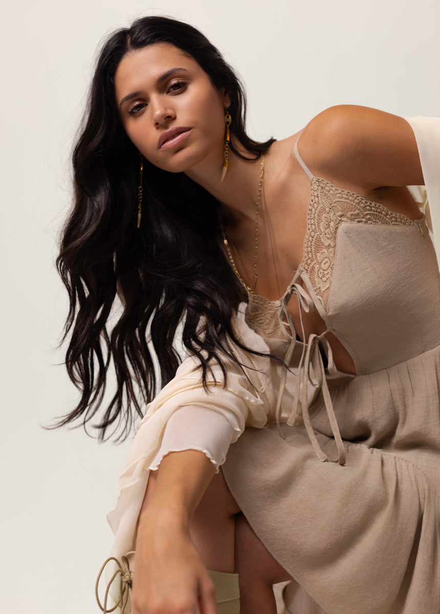 Nefeli Dress in Almond