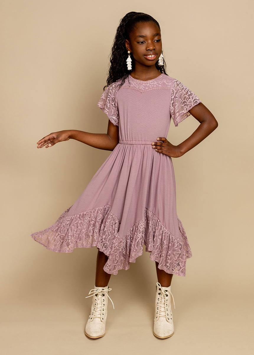 Joyfolie Girls Nemia Maxi Boho Dress in Dusty Mauve, Size 10 Joyfolie Girls Nemia Maxi Boho Dress in Dusty Mauve, Size 10