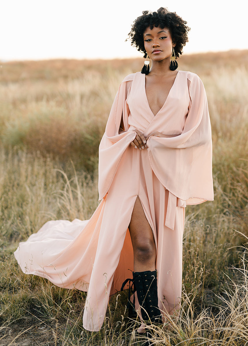Joyfolie Women's Nerina Dress in Desert Pink, Extra Extra Small