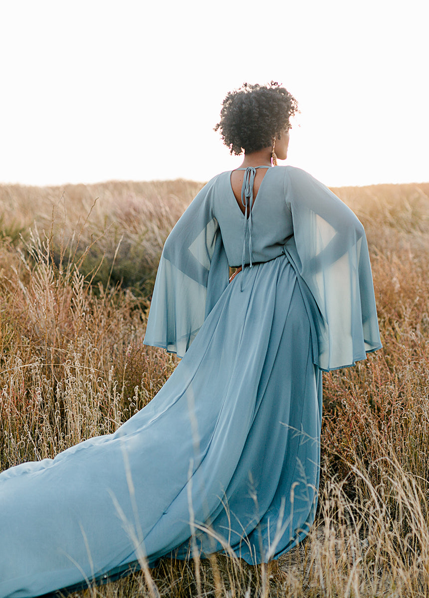 light blue dress on brown skin a flowy light blue dress