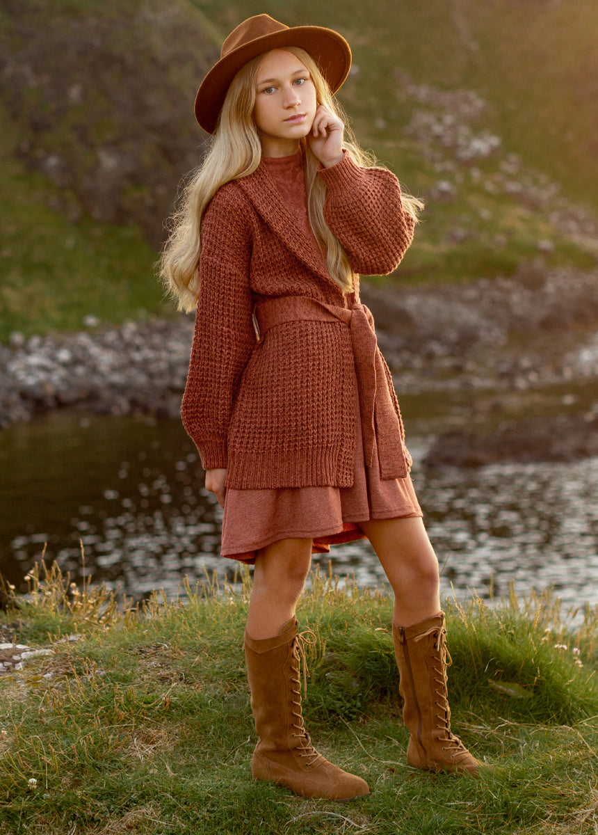 Kaleigh Dress in Terracotta
