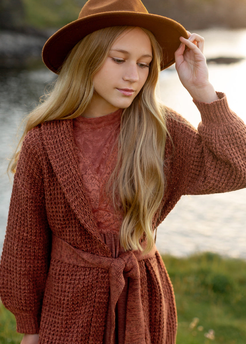 Orlagh Cardi in Brick Marl