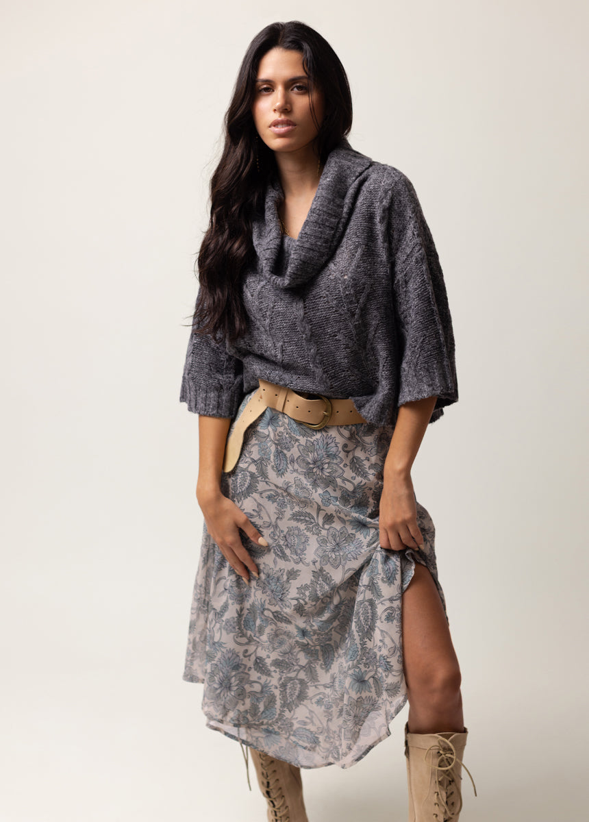 Sana Skirt in Whisper Blue Floral