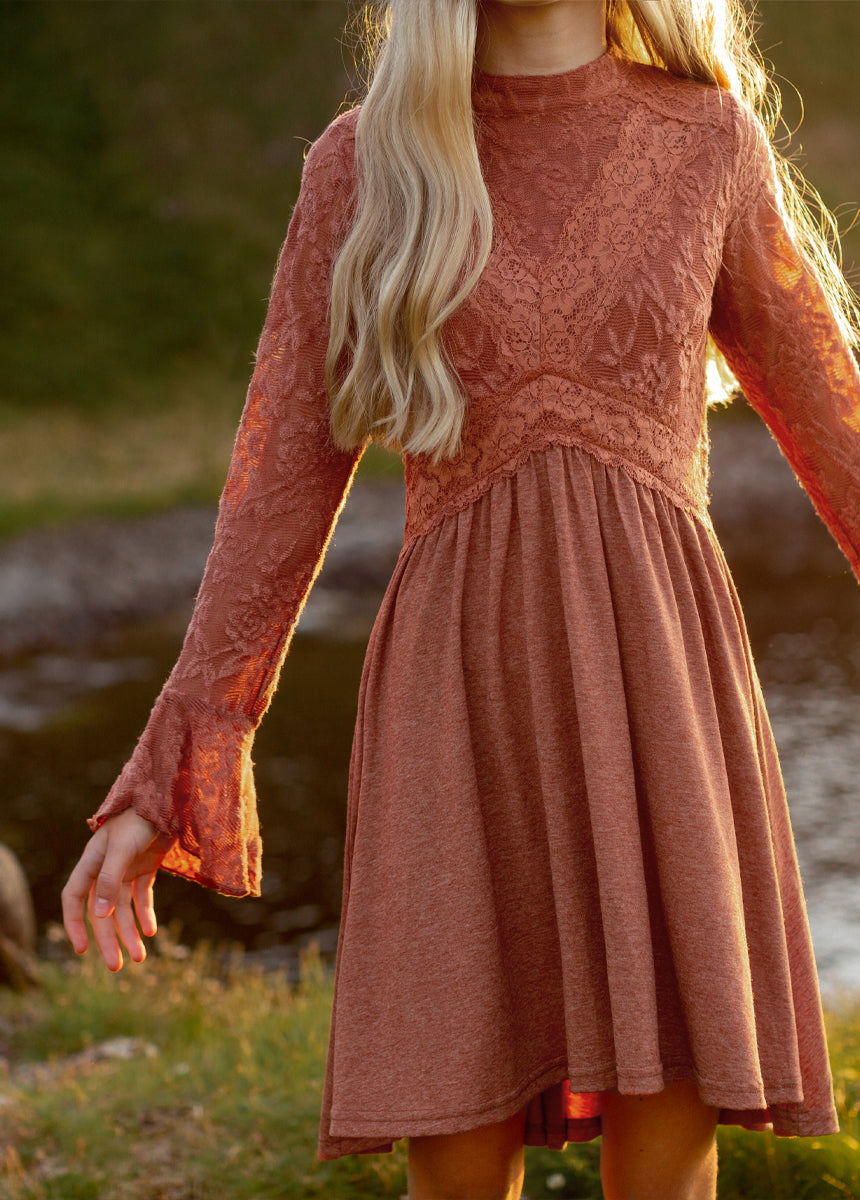 Kaleigh Dress in Terracotta