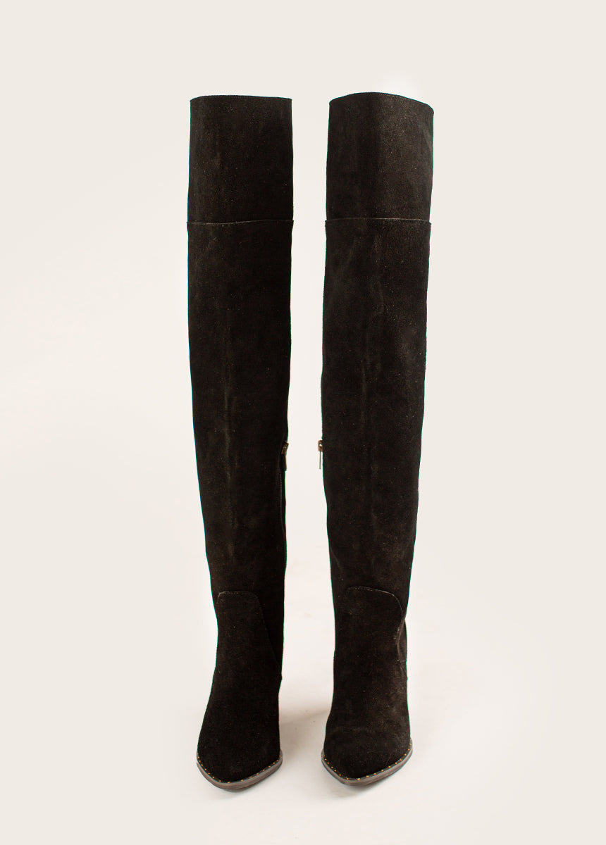 Nyra Slouch Boot in Washed Black