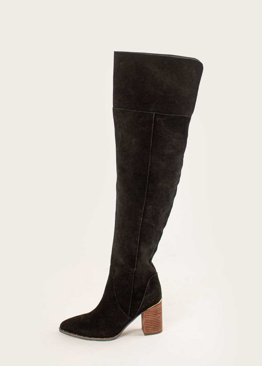 Nyra Slouch Boot in Washed Black