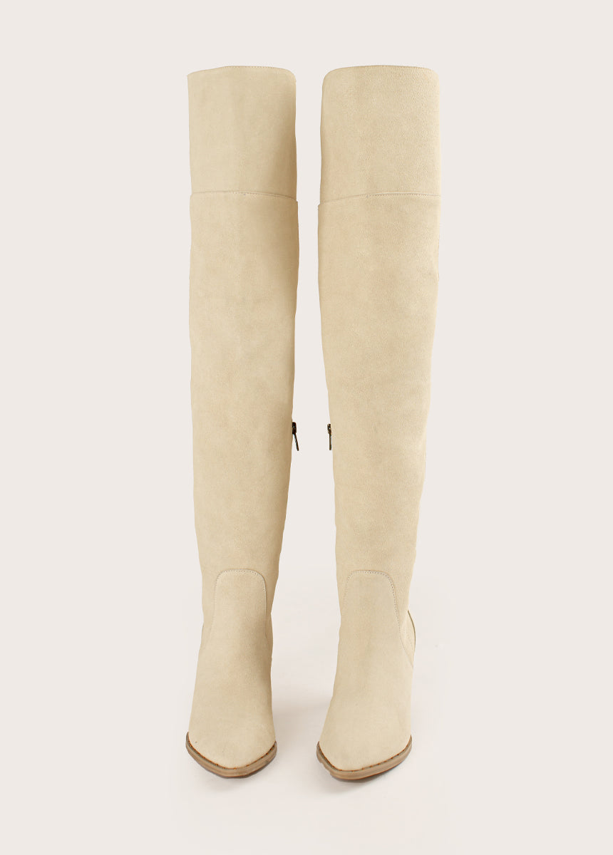 Nyra Slouch Boot in Ivory