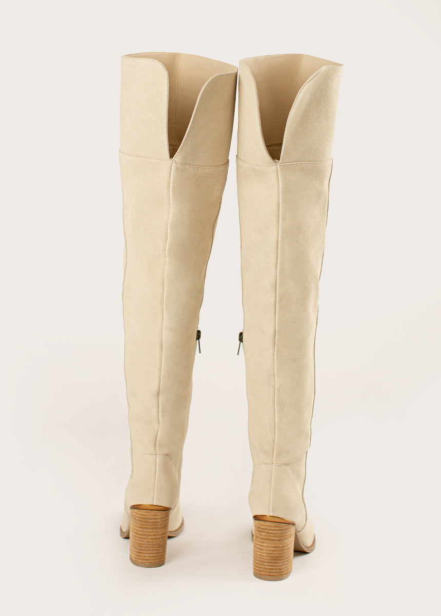 Nyra Slouch Boot in Ivory