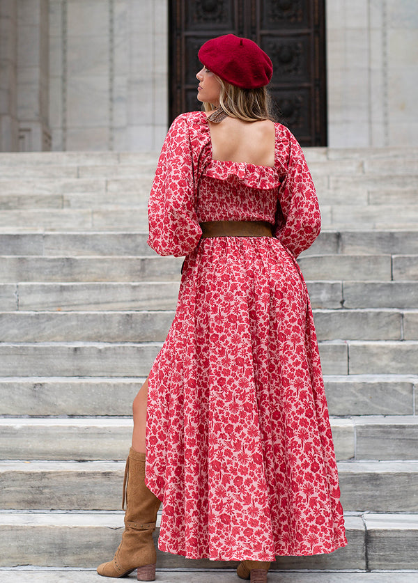 Ofelia Leopold dress red main image 0