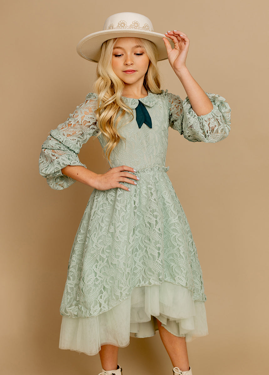 Joyfolie GirlsParis Petticoat Dress in Light Green, Size 2