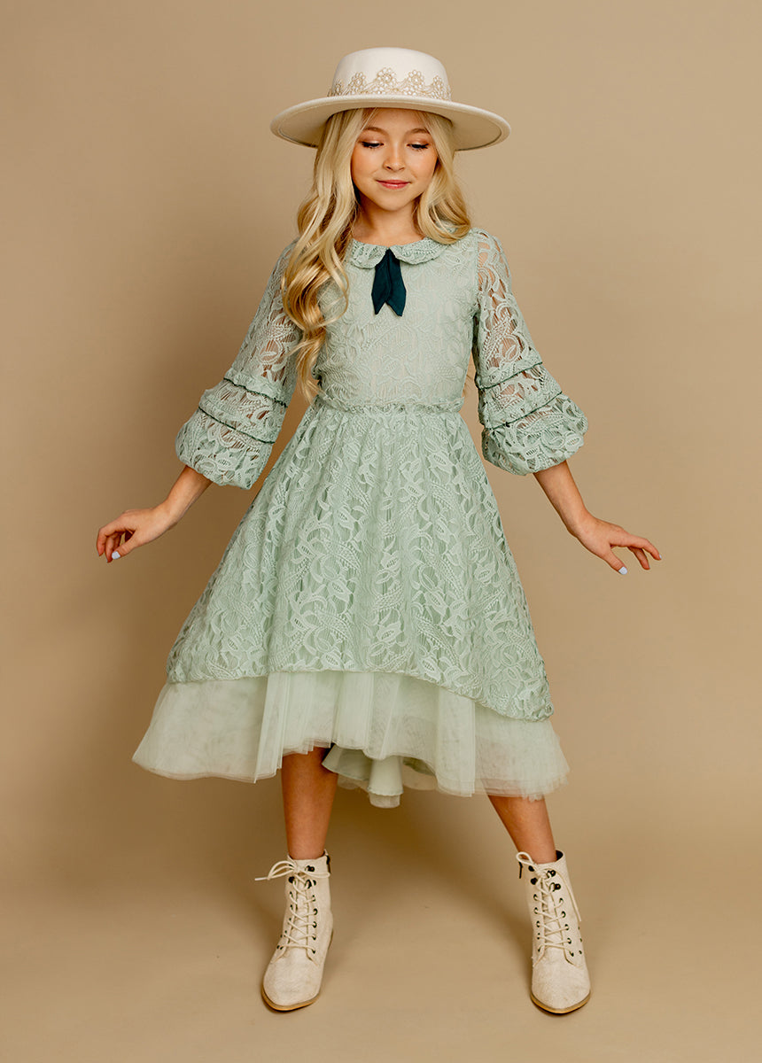Paris Petticoat Dress in Light Seaglass - Joyfolie Paris Petticoat Dress in Light Seaglass - Joyfolie
