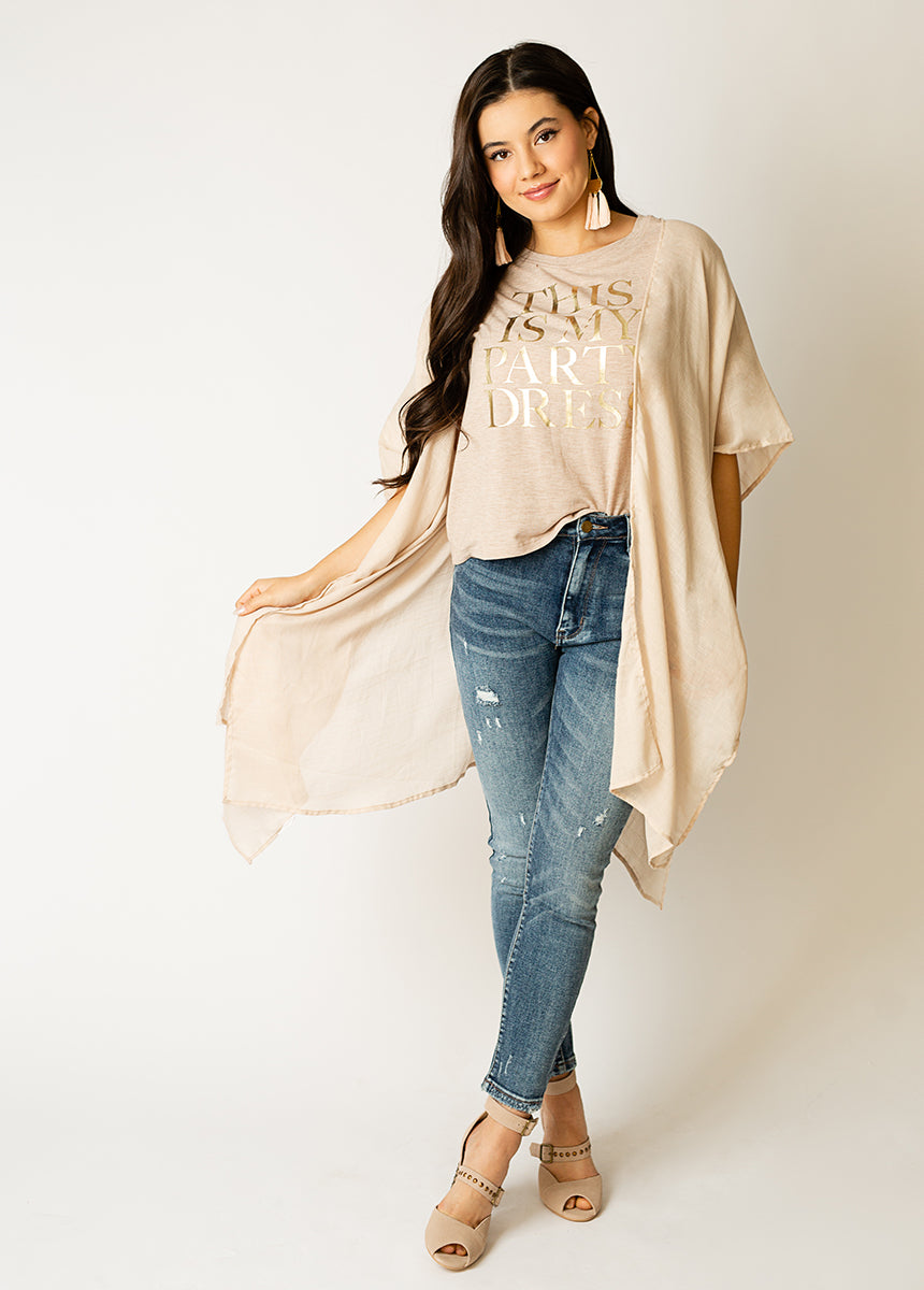 Women's Party Dress Tee in Heather Oat