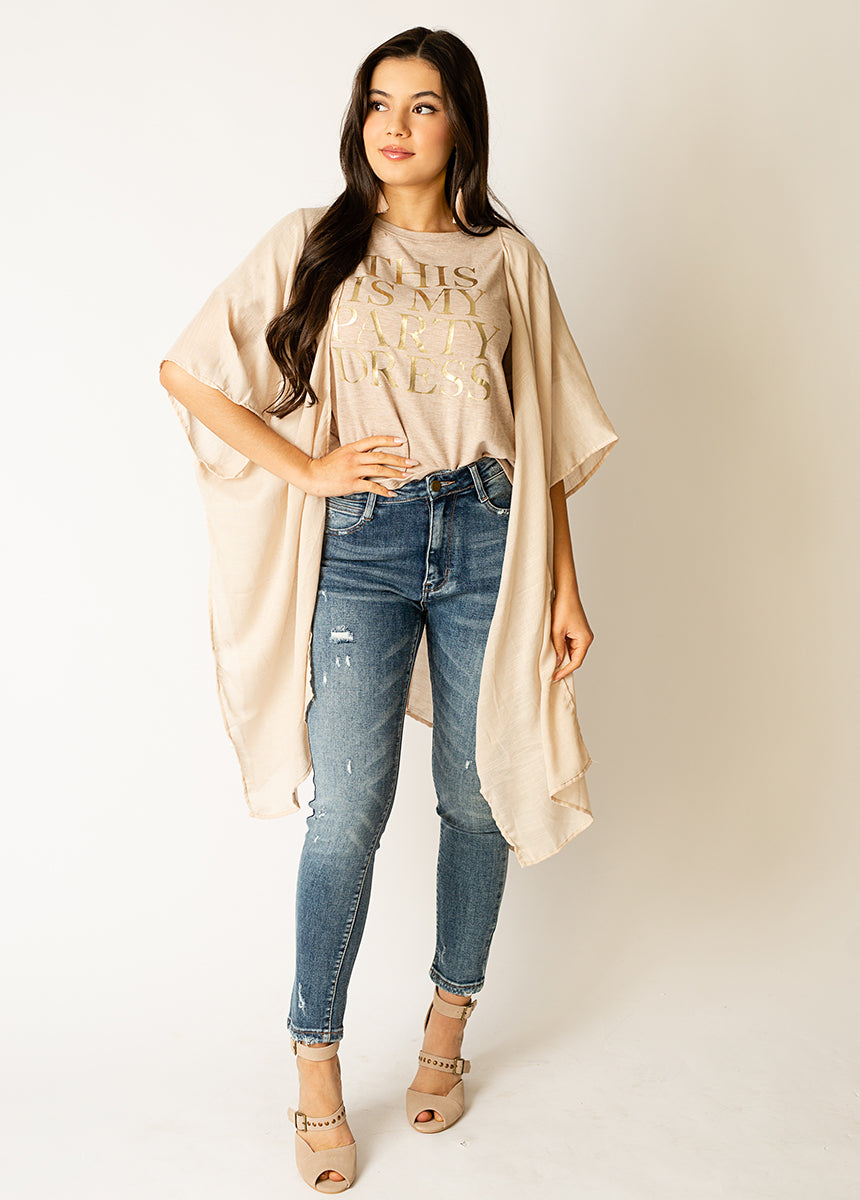 Women's Party Dress Tee in Heather Oat