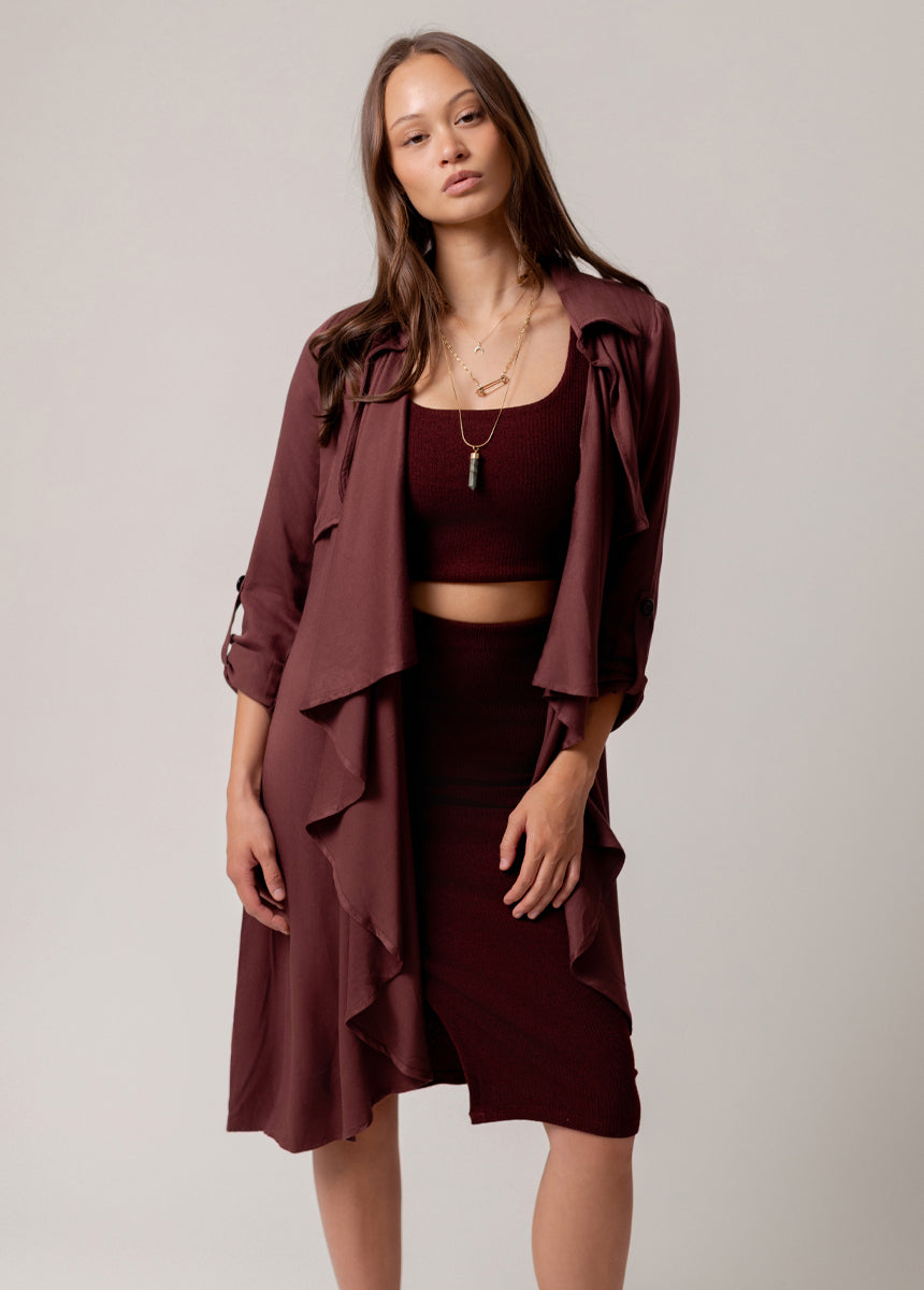 Pelagia Set in Heather Bordeaux