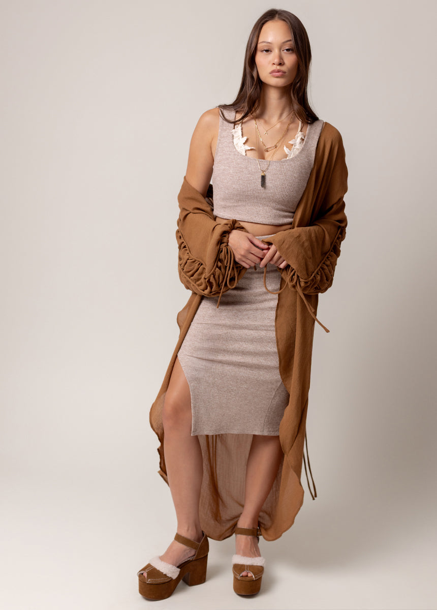 Pelagia Set in Heather Oat