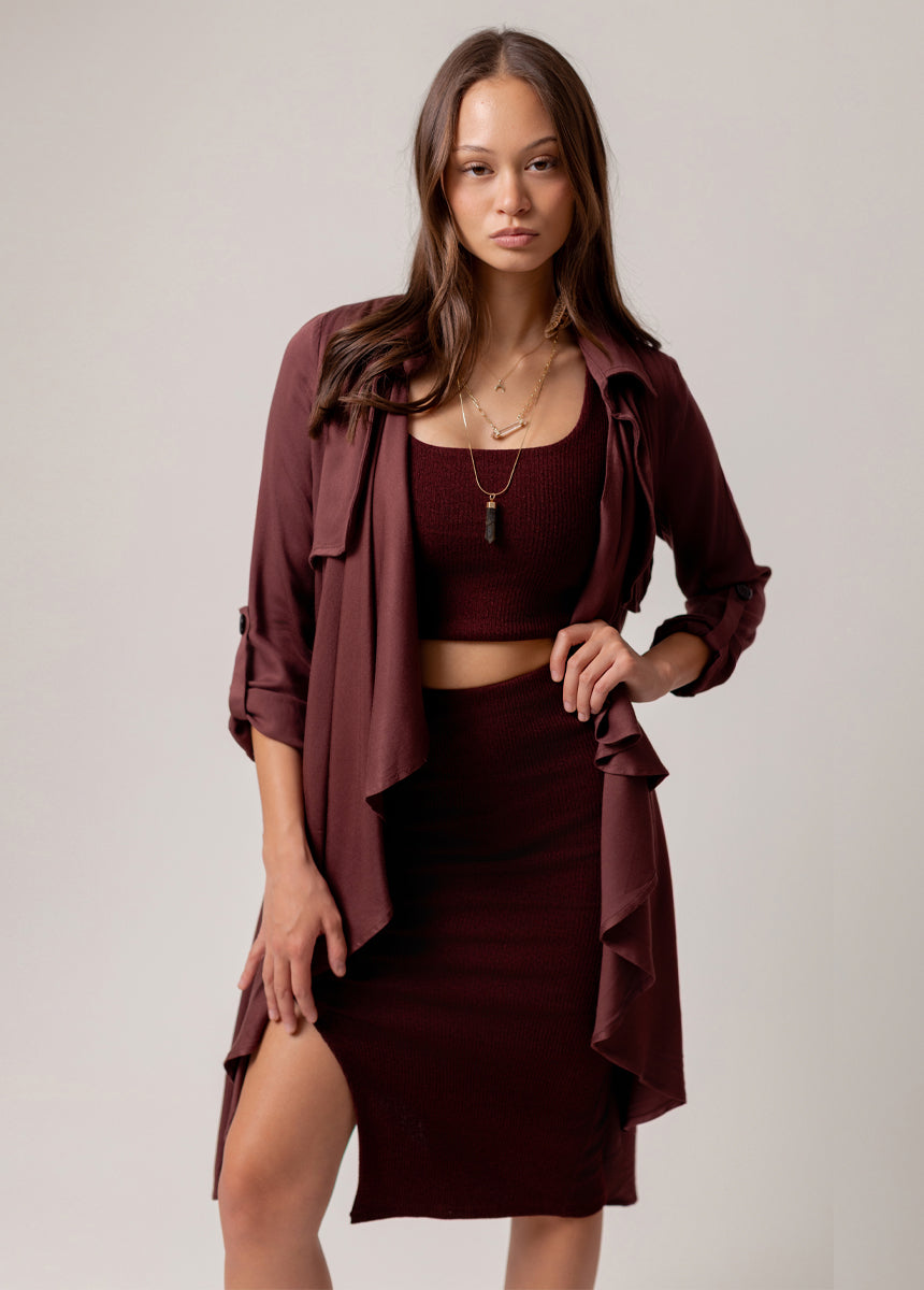 Pelagia Set in Heather Bordeaux