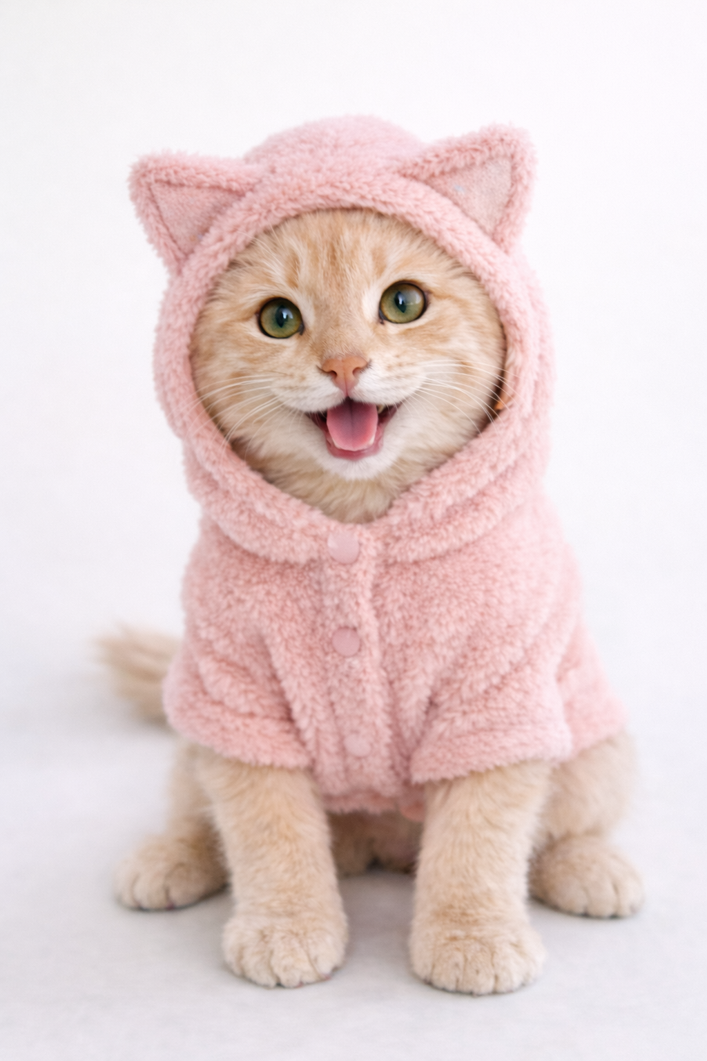 Meowza Pet Hoodie in Blush