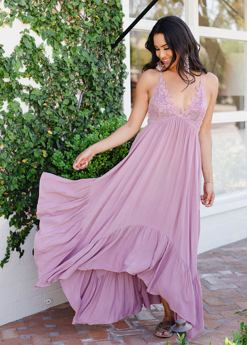 Poesy Dress in Mauve