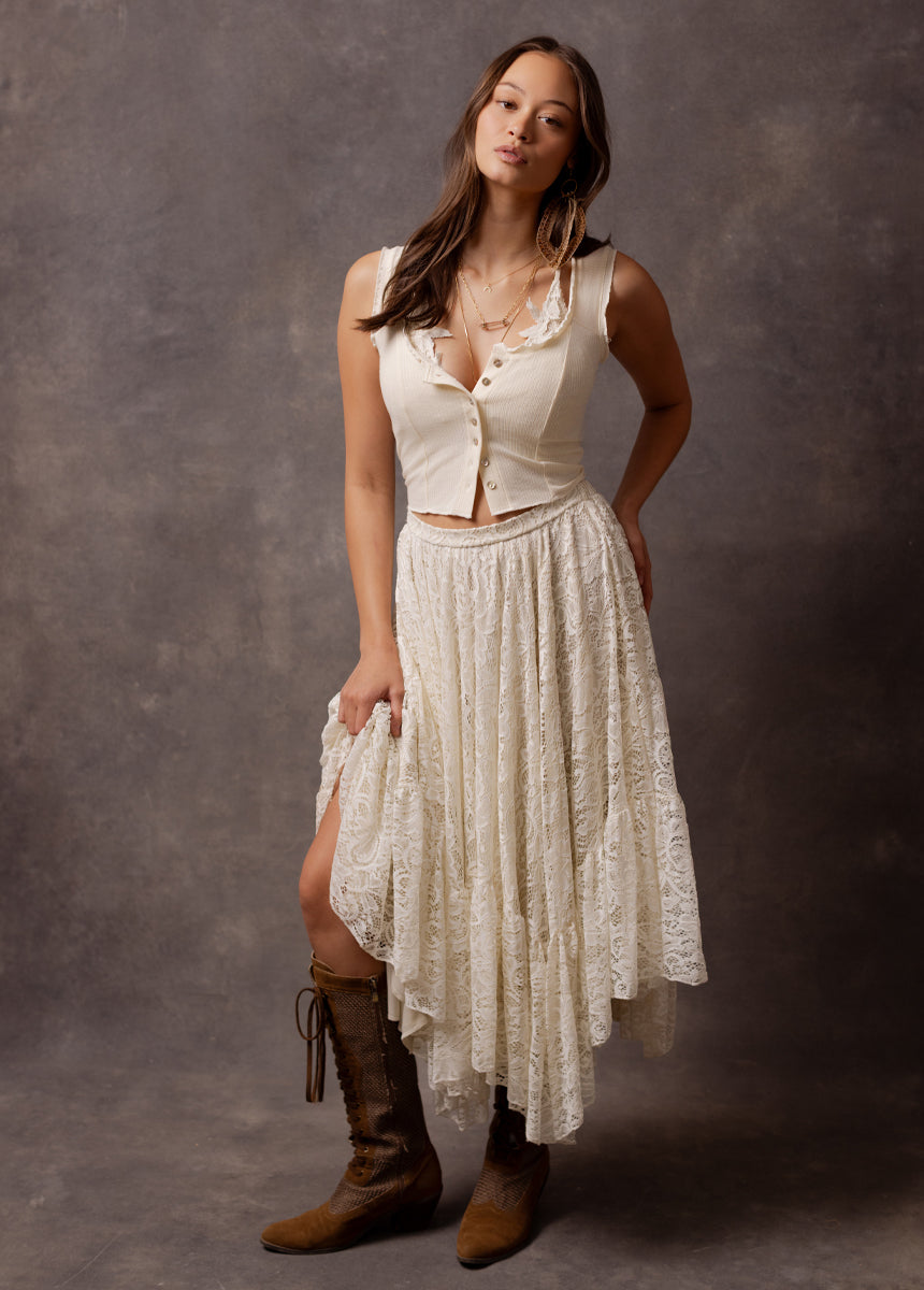 Poesy Skirt in Cream